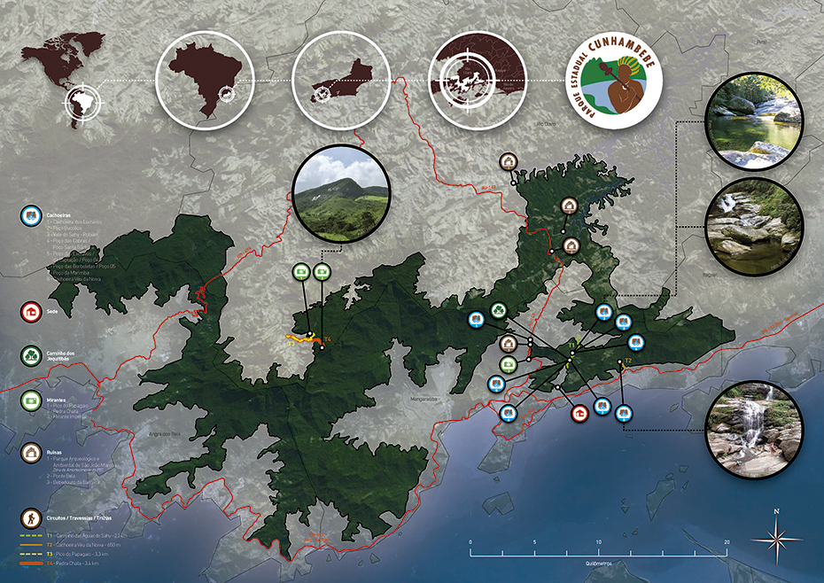 Mapa do Parque Estadual Cunhambebe - Verso
