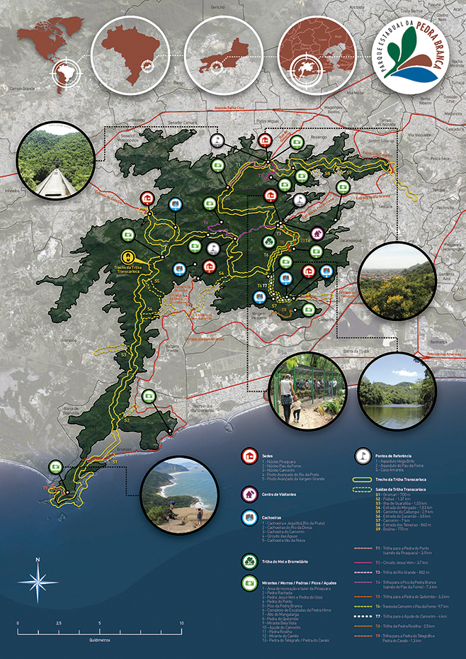 Mapa do Parque Estadual da Pedra Branca - Verso