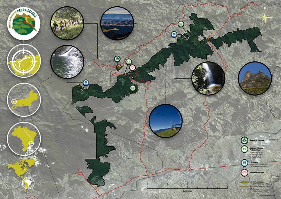 Mapa do Parque Estadual da Pedra Selada - Verso