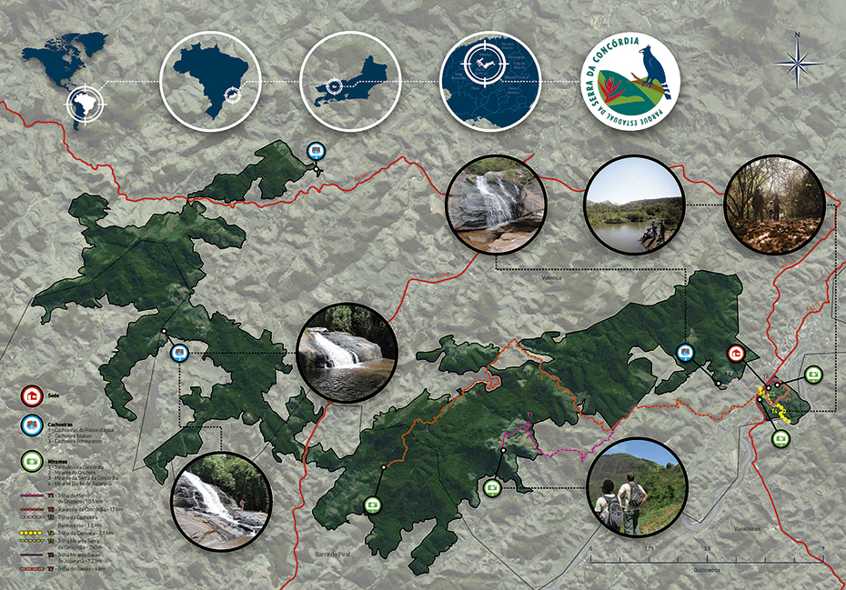 Mapa do Parque Estadual da Serra da Concórdia - Verso