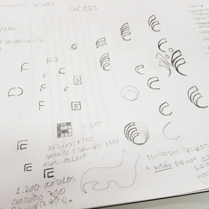 Estudos da proposta de logotipo para a Fundação CECIERJ